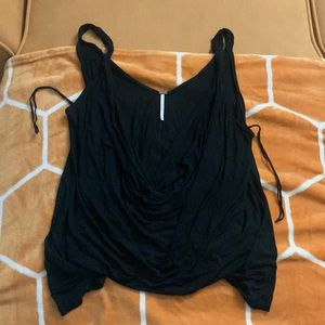 Free People Flowy Black Tank Top
